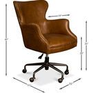 Product Image 2 for Andrew Jackson Desk Chair  Cuba Brown from Sarreid Ltd.