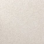 Macro shot of high-pile ivory upholstery material showing looped texture and fibers