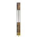 Severn Wall Sconce viewed from side showing slim profile of smoke glass shade