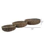 Product Image 4 for Willow Baskets Low Round   Set Of 3   Natural from Homart