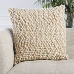 Product Image 6 for Kaz Textured Ivory/ Beige Throw Pillow 22 inch from Jaipur