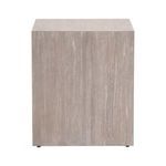 Opposite flat panel side view showing consistent gray acacia veneer and grain pattern
