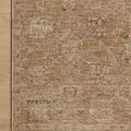 Section of Willa Clay rug on light wood floor highlighting pattern and color variation