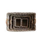 Product Image 1 for Hand-Woven Rattan Trunks Storage with Handles and 3 Nested Baskets, Natural, Set of 5 from Creative Co-Op