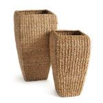 Product Image 2 for Seagrass Tall Square Planters, Set Of 2 from Napa Home And Garden