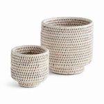 Product Image 1 for Burma Rattan Cachepots, Set Of 2 from Napa Home And Garden