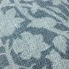 Close-up of woven cotton fabric showing detailed botanical pattern and texture