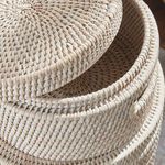 Product Image 6 for Burma Rattan Round Lidded Boxes, Set Of 2 from Napa Home And Garden