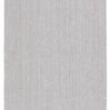 Solid light gray and white flatwoven indoor/outdoor rug with a low-profile texture