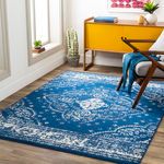 Product Image 3 for Chester Dark Blue/ White Rug from Surya