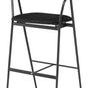 Gianni Bar Stool front-right angle showing armrests and backrest curve supporting upper back