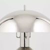 Close-up of the polished chrome dome shade on the Bayside small table lamp