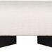 Lola Modular Sectional Bumper with plush ivory bouclé upholstery and black geometric base