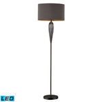 Product Image 1 for Carmichael Floor Lamp In Steel Smoked Glass And Black Nickel from Elk Home