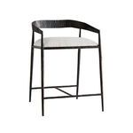 Product Image 1 for Ansel Nuetral Upholstered Linen Counter Stool from Arteriors
