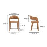 Martens stool with detailed dimensions labeled, including seat height, width, and overall height