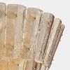 Close-up of Cassian Chandelier chevron texture and the layered glass panels