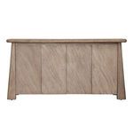 Marci Sideboard front view showcasing symmetrical wood grain patterns in the natural finish