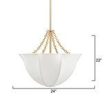 Product Image 3 for Aire Small Off-White Linen Chandelier from Jamie Young