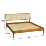 Haven Woven Bed showing length, width, and height measurements in inches