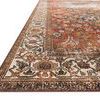 Close-up of Layla Ocean Multi Rug corner showing detailed border and flat texture edge