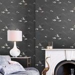 Product Image 2 for Laura Ashley Animalia Abstract Dark Steel Cranes & Clouds Wallpaper from Graham & Brown