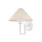 Product Image 1 for Gladwyne 1-Light Textured White Aged Brass Wall Sconce from Mitzi