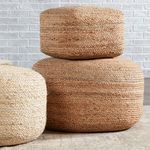 Product Image 2 for Mesa Solid Natural Cylinder Pouf from Jaipur 