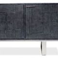 Product Image 1 for Bronzini Credenza  Embossed Blue/Gray from Sarreid Ltd.