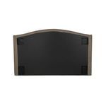 Back of Weston Storage Bed headboard showing smooth black fabric upholstery and frame shape