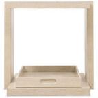 Westwood End Table front view showing open rectangular frame and tray with handle on shelf