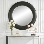 Product Image 6 for Stockade Black Round Mirror from Uttermost