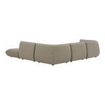 Back view of Zeppelin sectional highlighting clean lines and modular corner composition