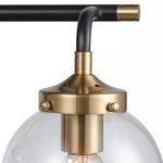 Product Image 7 for Boudreaux 4 Light Vanity Lamp In Matte Black And Antique Gold With Sphere Shaped Glass from Elk Lighting