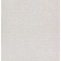 Top view of the ivory rug showing its fine horizontal striped texture