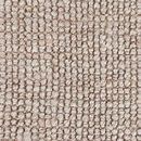 Close-up of chunky boucle weave texture in natural jute fibers