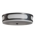 Swale Outdoor Flush Mount viewed from side showing frame and diffuser curvature