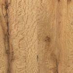 Close-up of oak veneer with light finish showing rich wood texture and knots