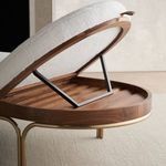 Product Image 8 for Rhythm Upholstered Natural Walnut Chaise from Caracole