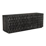 Alameda sideboard angled view showing the thickness of sides and continuation of wave pattern