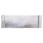 Top-down view highlighting tray’s hammered texture and symmetrical rolled ends