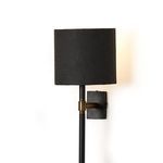 Maurice Sconce vertical full length from slightly angled side showing black cord hanging below