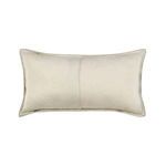 Back view of sham showing smooth cotton linen blend fabric in natural color with seam detail
