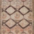 Wynter Graphite Blush rug with traditional geometric pattern in blush, graphite, and beige tones