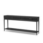 Rosenell Console Table angled view showing slender legs and drawer handles
