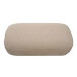 Marion Ottoman top view showing smooth, rounded rectangular surface with piping detail