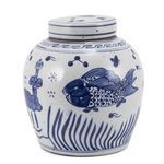 Product Image 2 for Blue & White Ming Jar Fish Motif from Legend of Asia