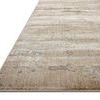 Side angle showing thin profile and soft texture of Wyatt Natural Ivory Rug