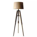 Product Image 3 for Mariner Tripod Style Wood Floor Lamp With Burlap Drum Shade from Creative Co-Op