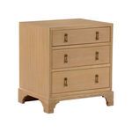 Cooper River Chest with three drawers in natural cerused oak and nickel drop pulls
